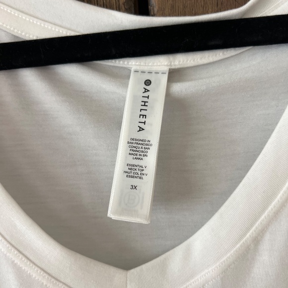 Athleta Essential Long-sleeve V-Neck Top White Size 3X - Picture 4 of 6